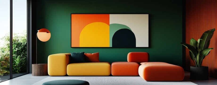 An engaging design of colorful blocks with lively transitions