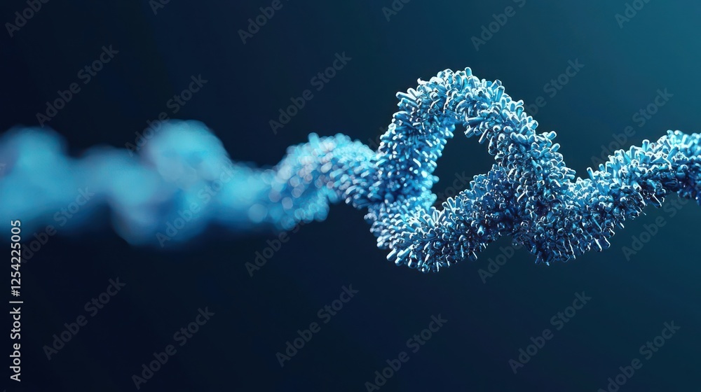 Poster abstract 3d rendering of a dna double helix