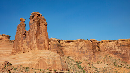 Views of the rock monuments found along Park Avenue in Arches National Park