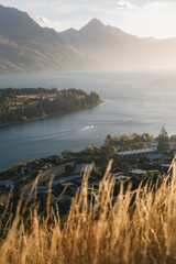 A calm lake in the mountains around Queenstown.