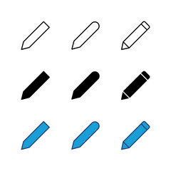 Pencil icon set. pen symbol. edit icon vector