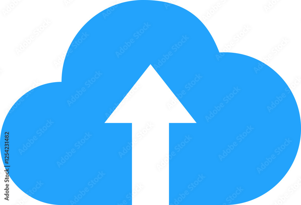 Poster cloud upload icon symbol