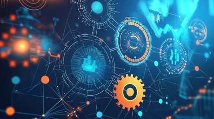 Obraz premium Abstract background in concept of artificial intelligence
