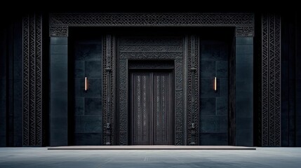 Ornate Dark Wood Entranceway
