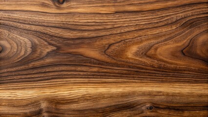 Fototapeta premium High-quality image of a detailed close-up view of finished black walnut wood surface, showcasing its natural grain and texture, dark wood, wood texture