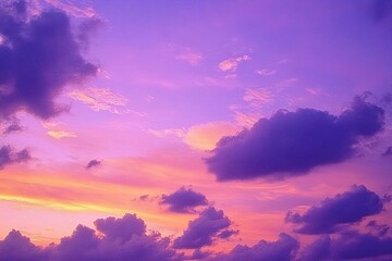 Purple orange pink sunset.