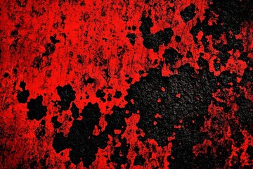 Red black grunge texture. Toned old rusty metal surface.