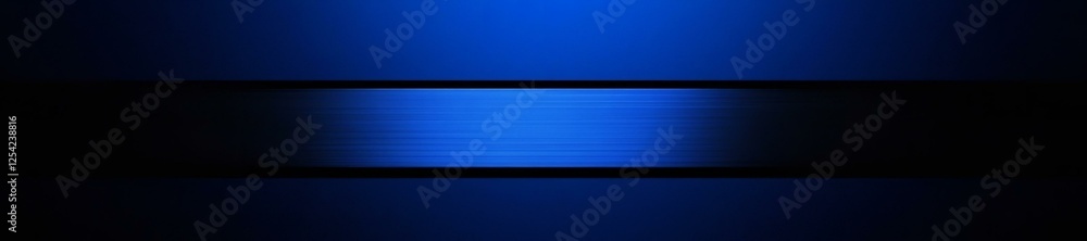 Wall mural Dark blue background with a light spot. Gradient. Deep blue background with space for design. Web banner. Wide. Panoramic.