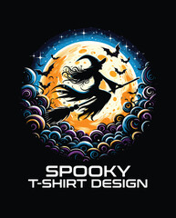 Fototapeta premium Spooky Vector T Shirt Design