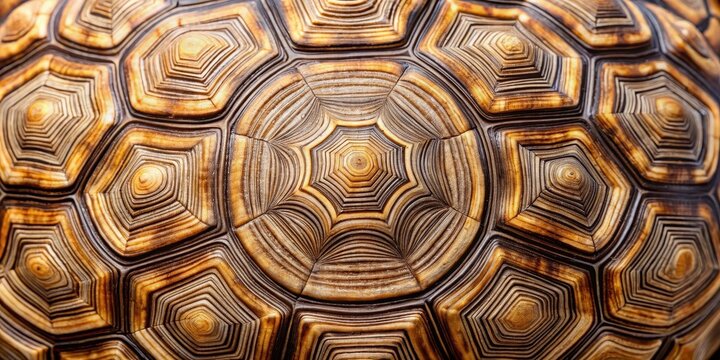 Intricately patterned turtle shell with swirling patterns of brown and beige hues, shell, wildlife,  shell, wildlife