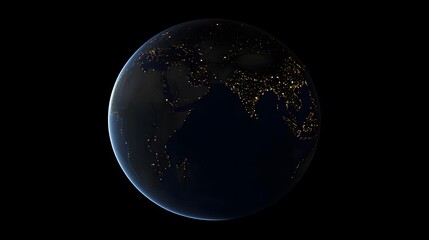Fototapeta premium Night Earth Globe Asia Lights Cityscape Stunning View