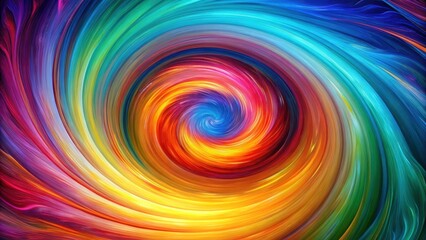 Obraz premium Swirling vortex of colors, Vibrant colors, Abstract art, Vibrant colors
