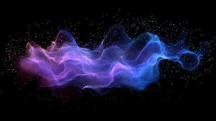 Obraz premium Mystical Abstract Shape with Flowing Particles