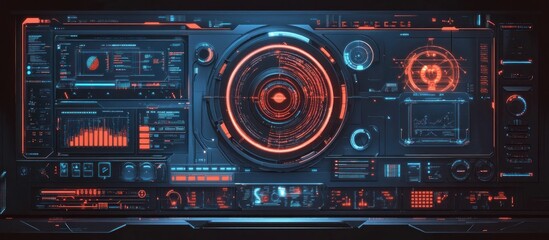 Fototapeta premium Futuristic Tech HUD Interface.