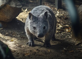 Naklejka premium wild boar in the woods