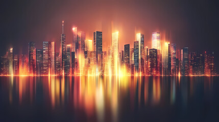 futuristic metropolitan skyline