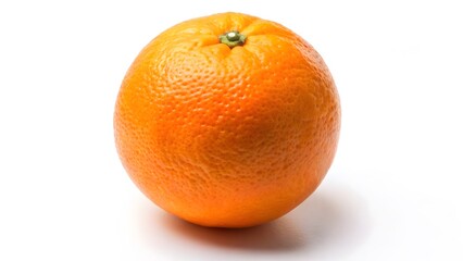 Single Orange on White Background