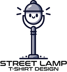 Street Lamp Vector T Shirt Design
