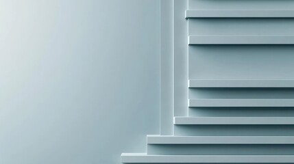 Obraz premium Light Gray Modern Abstract Steps
