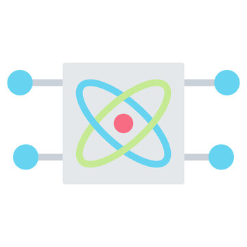 Quantum Parallelism Flat Icon