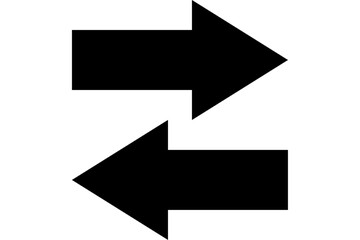 Black alternate arrows icon