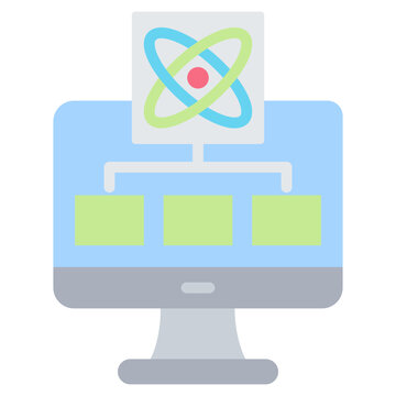 Quantum Parallel Computing Flat Icon