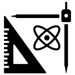 Quantum Metrology Glyph Icon