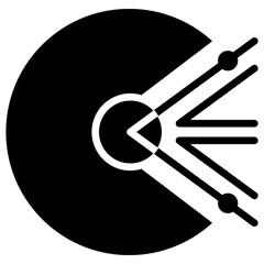 Quantum Field Theory Glyph Icon