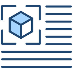 Object Recognition Blue Icon