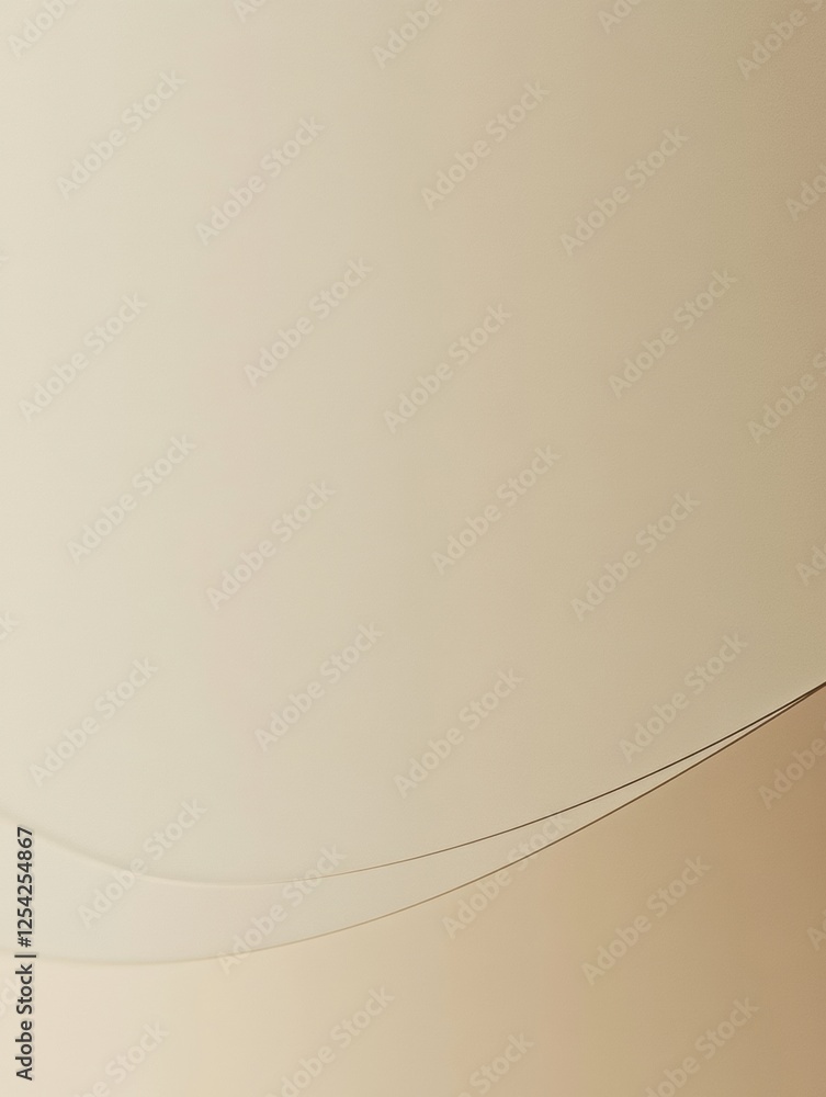 Poster Solid color backdrop with a thin line at the bottom creating a minimalist aesthetic. Generative AI