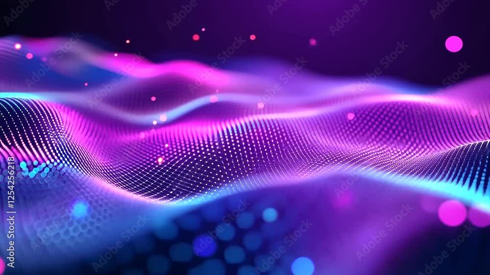 Poster cutting-edge digital landscape featuring intricate neural network patterns.