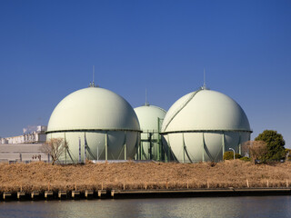 都市ガスの貯蔵タンク