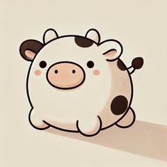 Minimalist Plush Cow Toy
