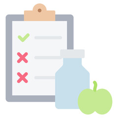 Obraz premium Diet Flat Icon