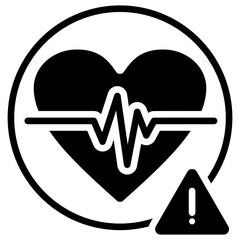 Heart Disease Glyph Icon
