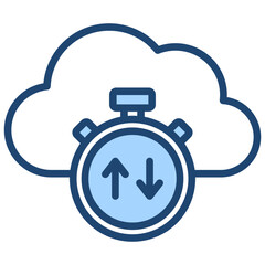Latency Blue Icon