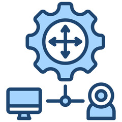 Fototapeta premium Dhcp Blue Icon