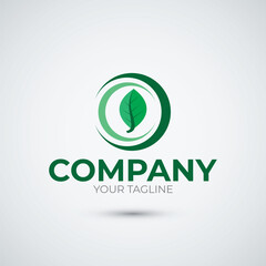 nature leaf logo flat icon design template