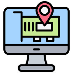 Mac Address Outline Color Icon - obrazy, fototapety, plakaty