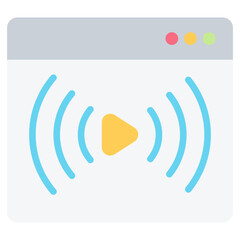 Broadcast Flat Icon