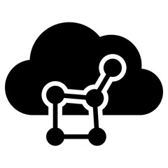 Mesh Network Glyph Icon