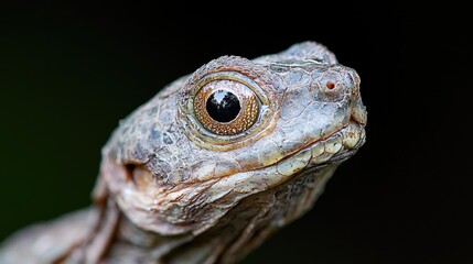 Fototapeta premium Close-up of a lizard's head, Wildlife, Nature, Portrait. Possible use Stock photography
