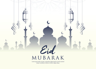 Islamic background. Eid Mubarak illustration design