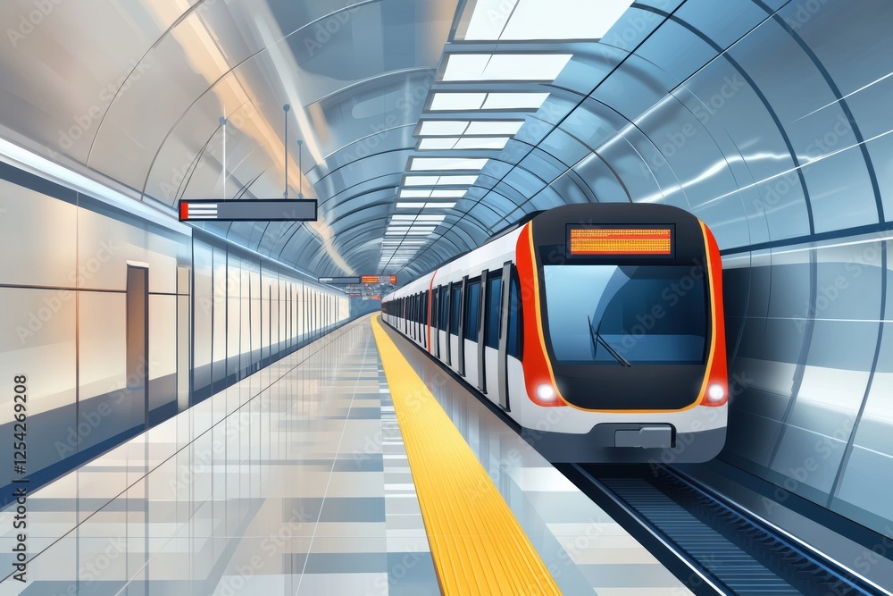 Aufkleber metro stations and subway map layout showcasing public transportation in an underground environment.