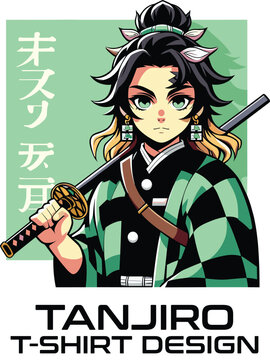Tanjiro Vector T Shirt Design