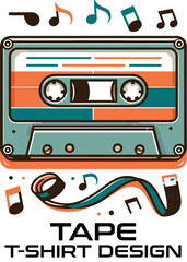 Tape Vector T Shirt Design