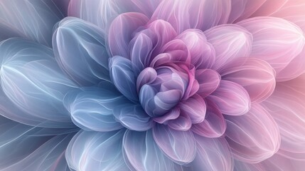 Obraz premium fVivid blue blooms in dreamy detail, radiating surreal beauty and tranquility