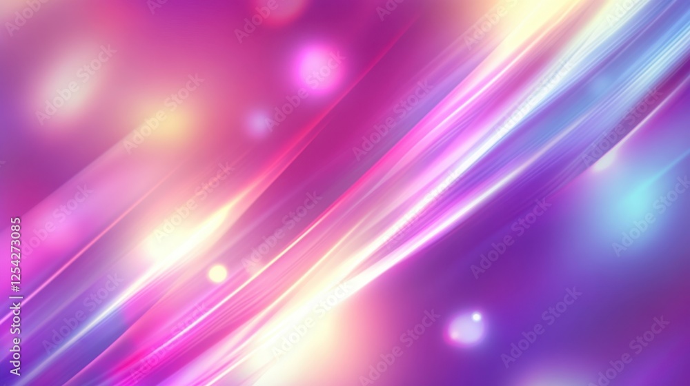 Poster abstract colorful background with vibrant light streaks and bokeh effects