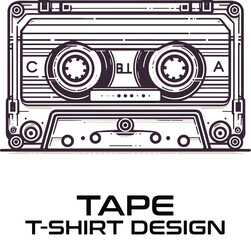 Tape Vector T Shirt Design