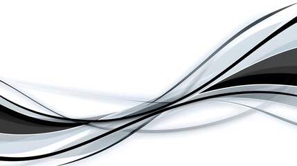 Fototapeta premium Elegant Curves of Black and White Abstract Wave Patterns